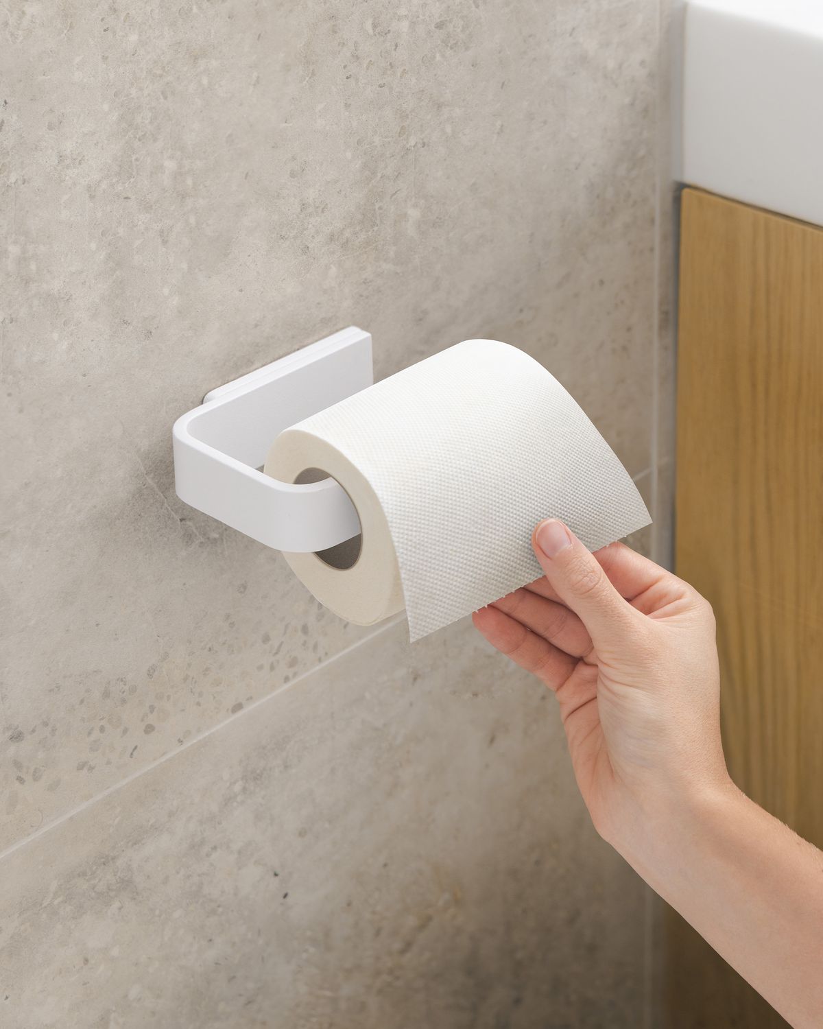Leif Toilettenpapierhalter ohne Ablage in Weiß – Bild 4